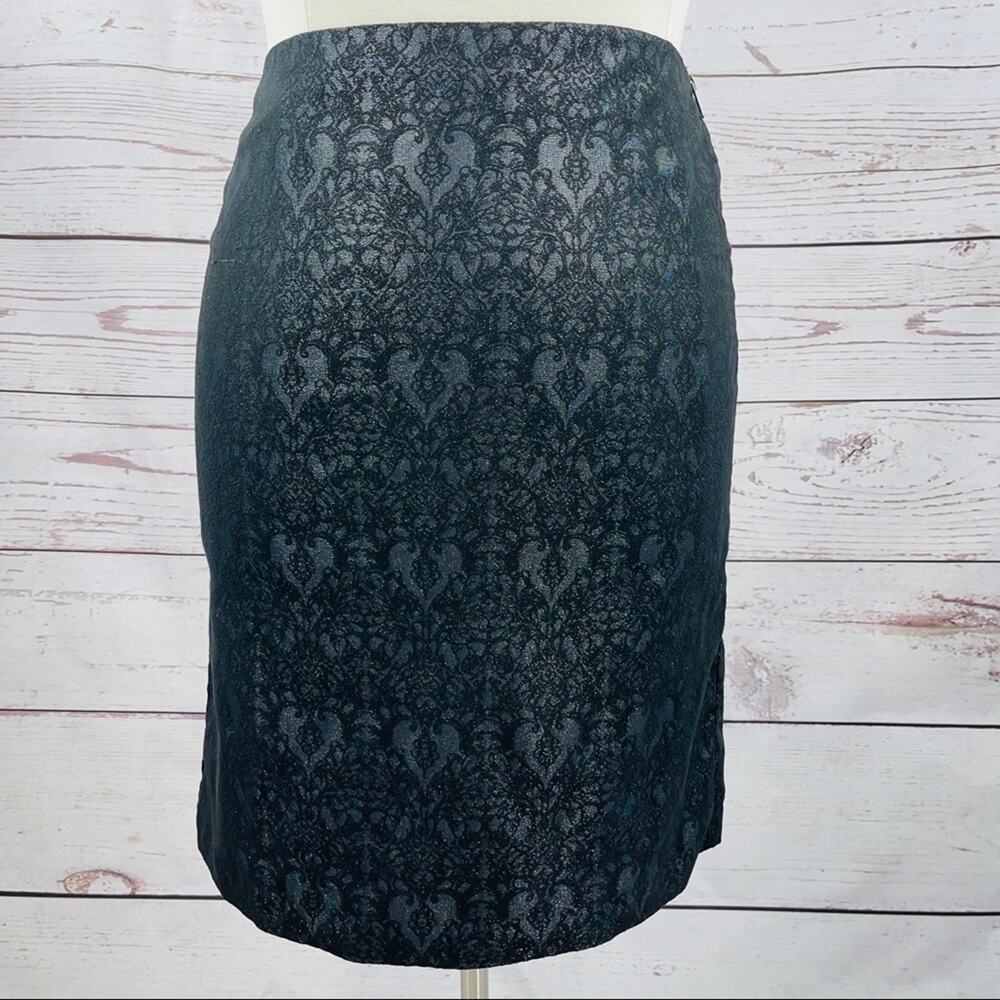 Worthington black grey shimmer pencil skirt